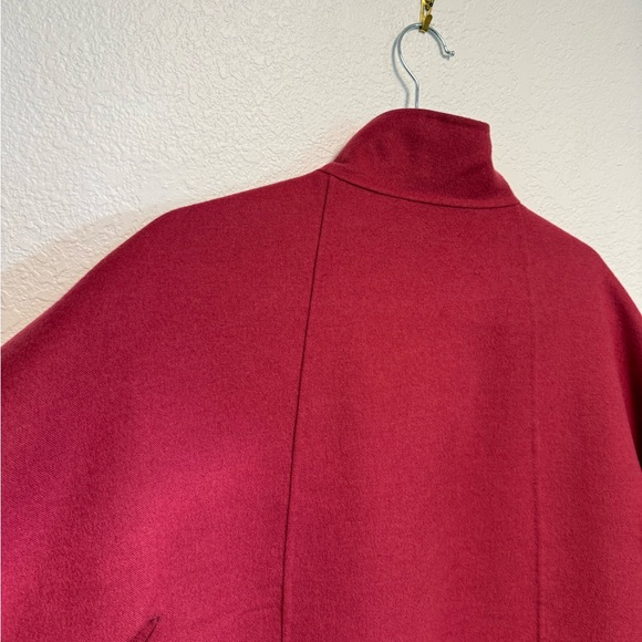 Max Mara Cucito a Mano Red Wool Cropped Jacket Made in Italy Size 8 - Picture 10 of 14